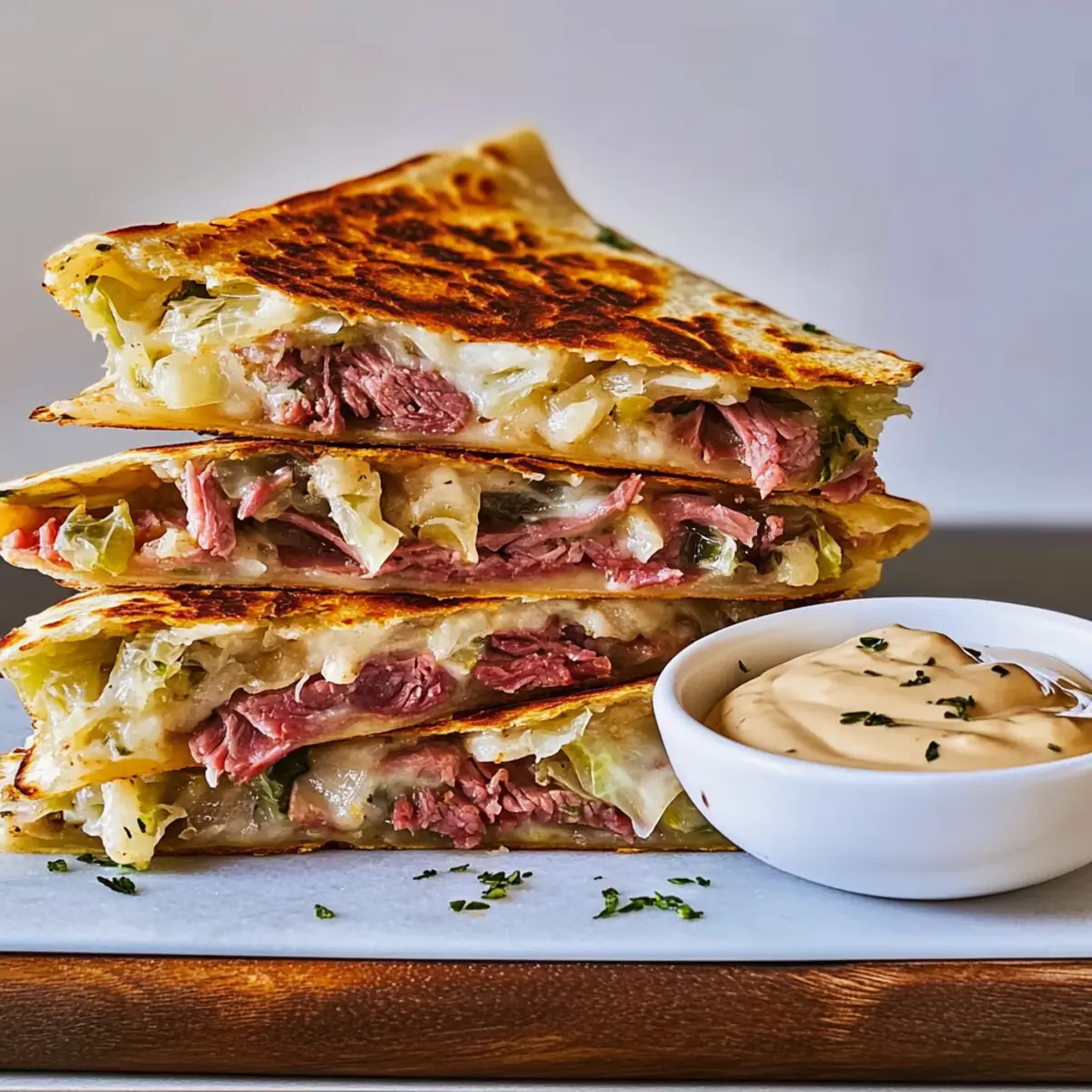 Corned Beef & Cabbage Cheese Quesadillas That Warm Your Soul