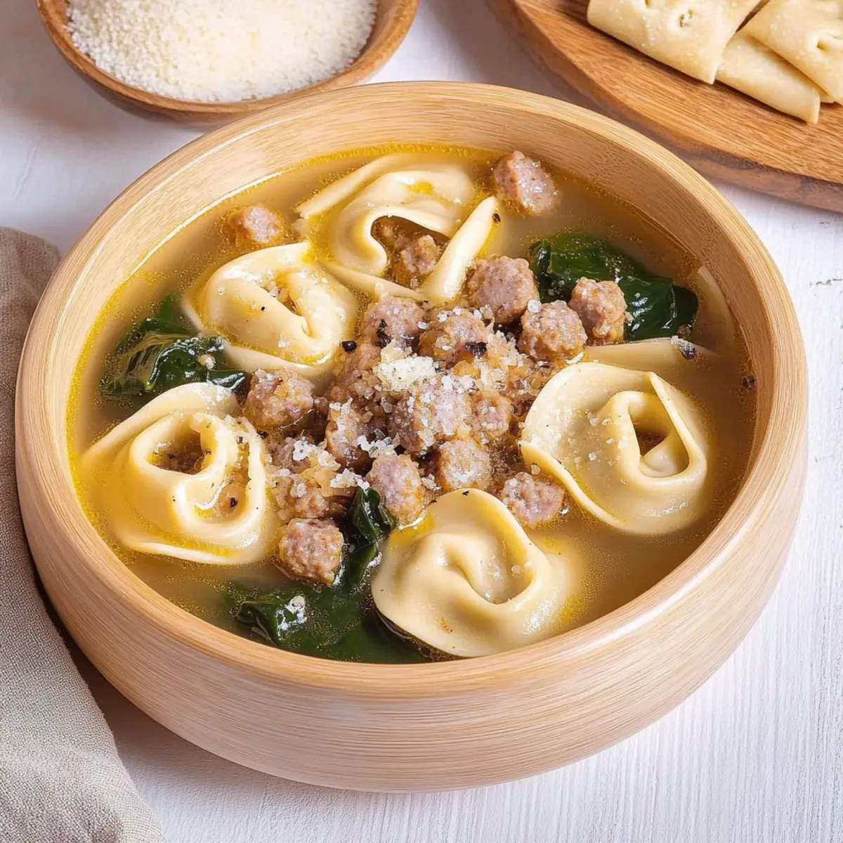 Sausage and Spinach Tortellini Soup for Cozy Nights