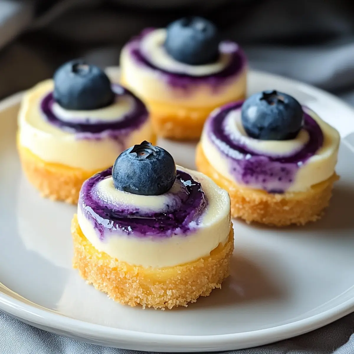 Mini Lemon Blueberry Cheesecakes for a Refreshing Treat
