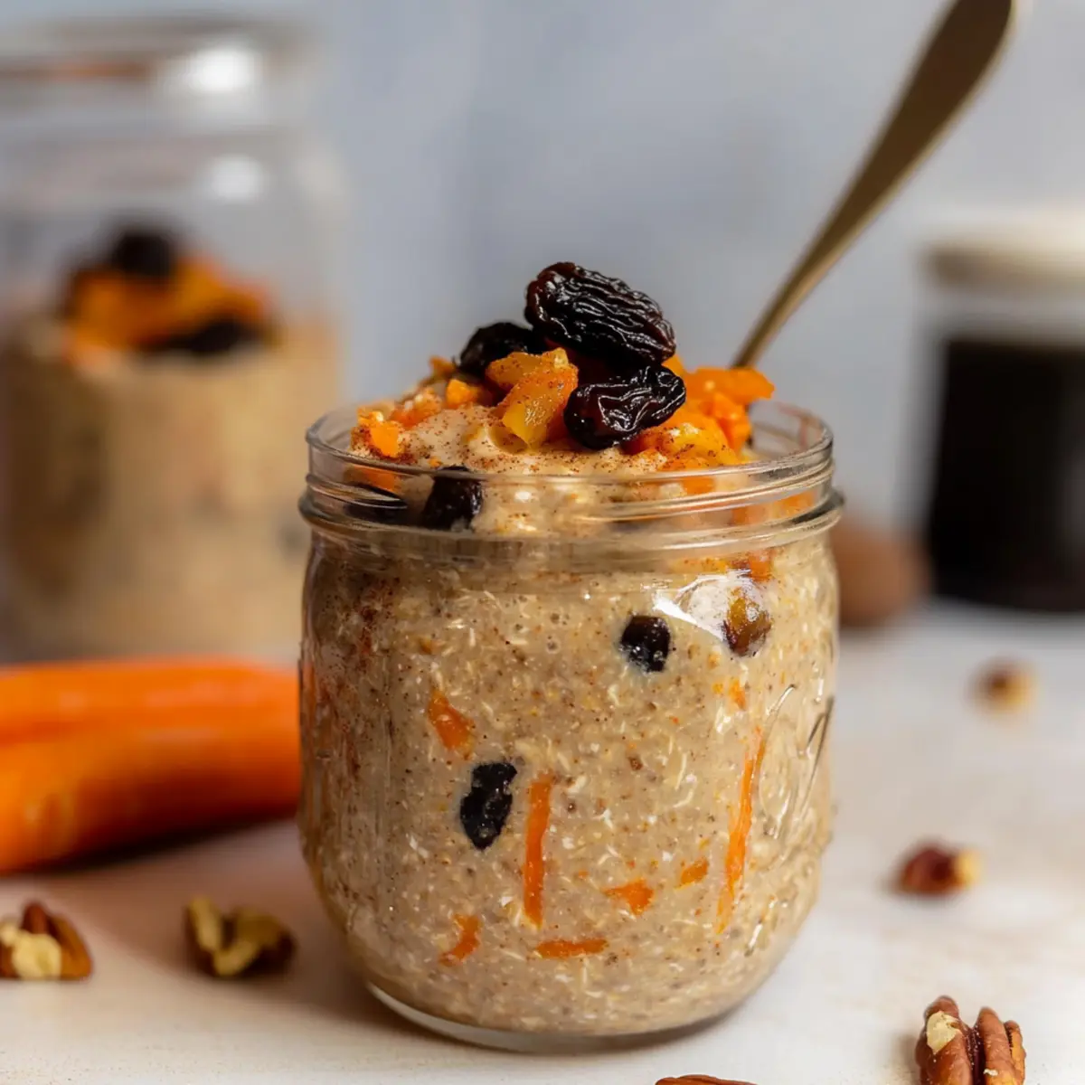 Delicious Spiced Carrot Cake Overnight Oats for a Nutritious Start