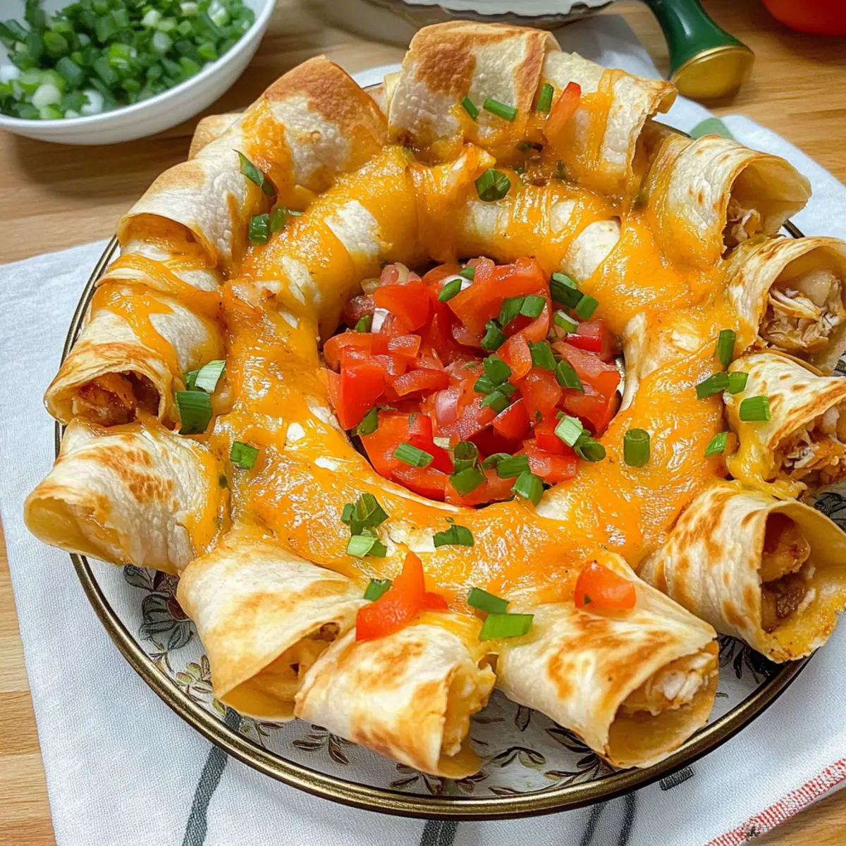 Blooming Chicken Quesadilla Ring: A Dazzling Appetizer Delight