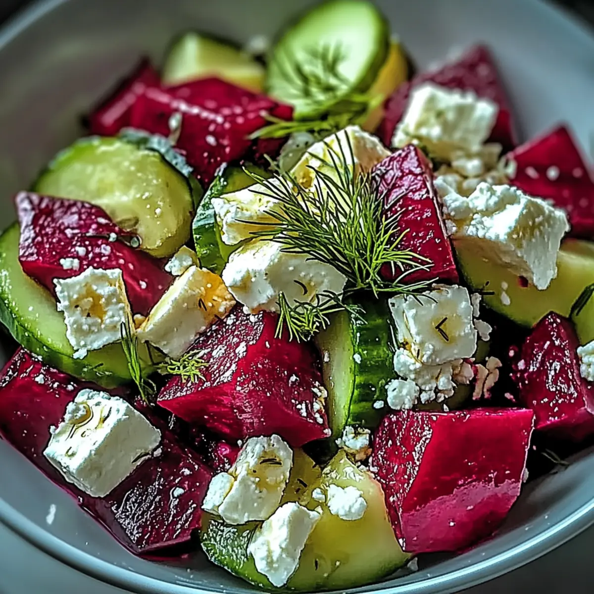 Beet Salad with Feta and Cucumbers: A Colorful Taste Adventure