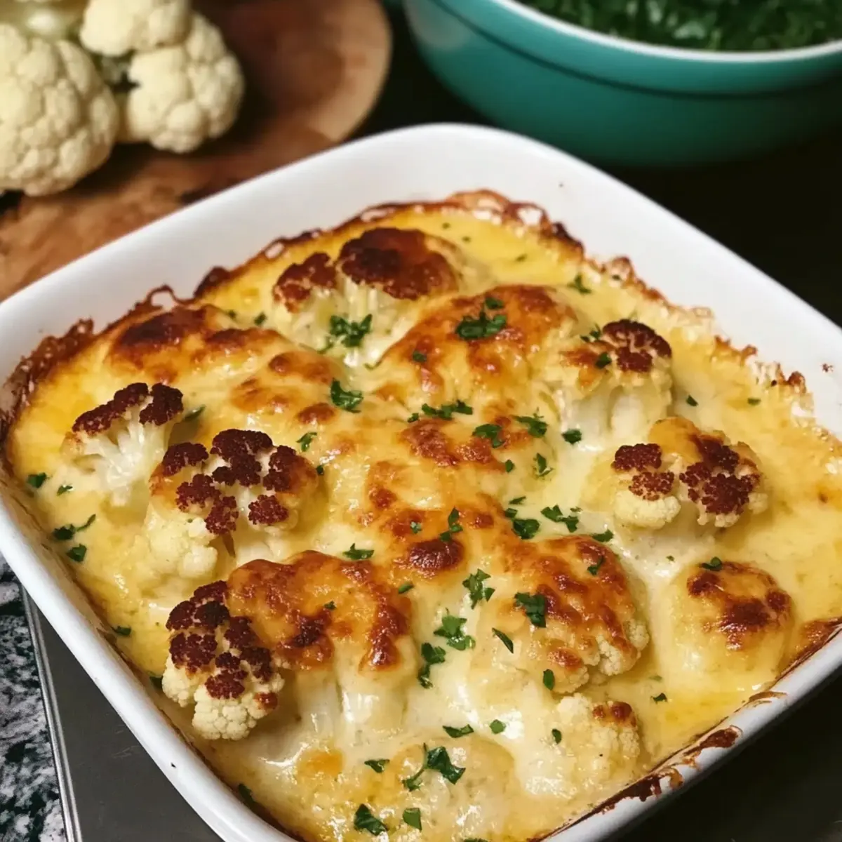 Cheesy Cauliflower Bake: Creamy Comfort for Every Gathering