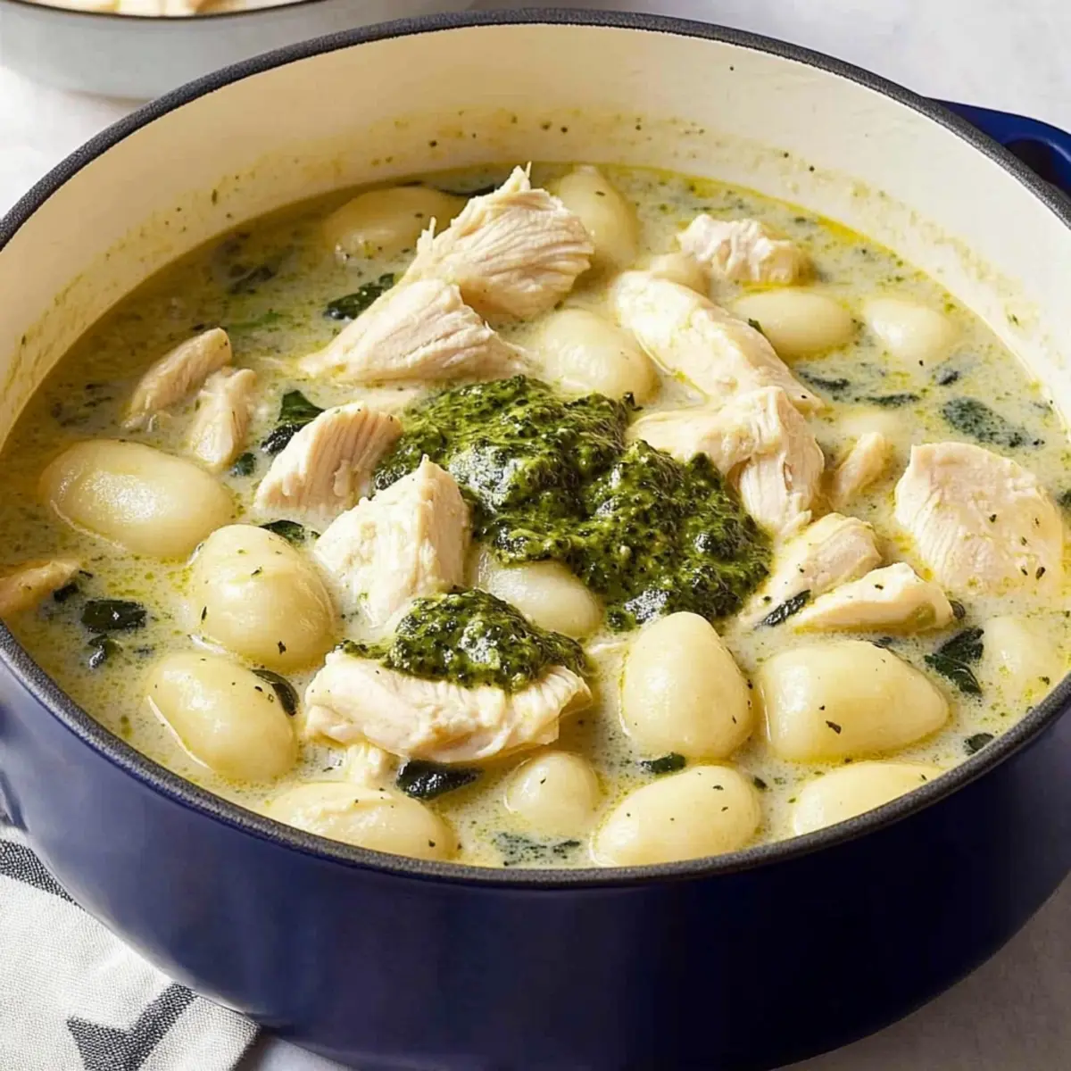 Creamy Chicken Gnocchi Pesto Soup for Cozy Nights