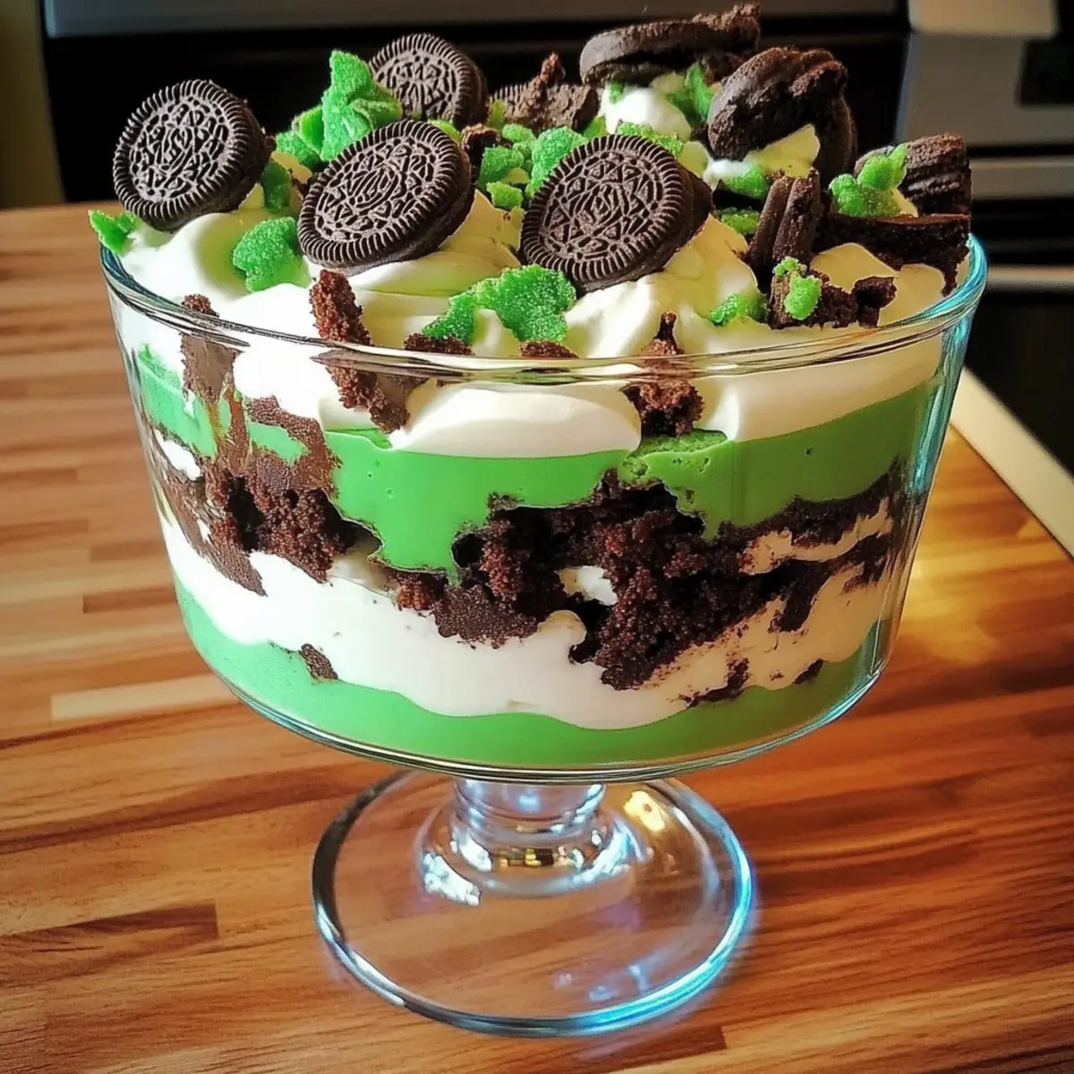 St. Patrick’s Day Brownie Trifle: A Festive Minty Delight