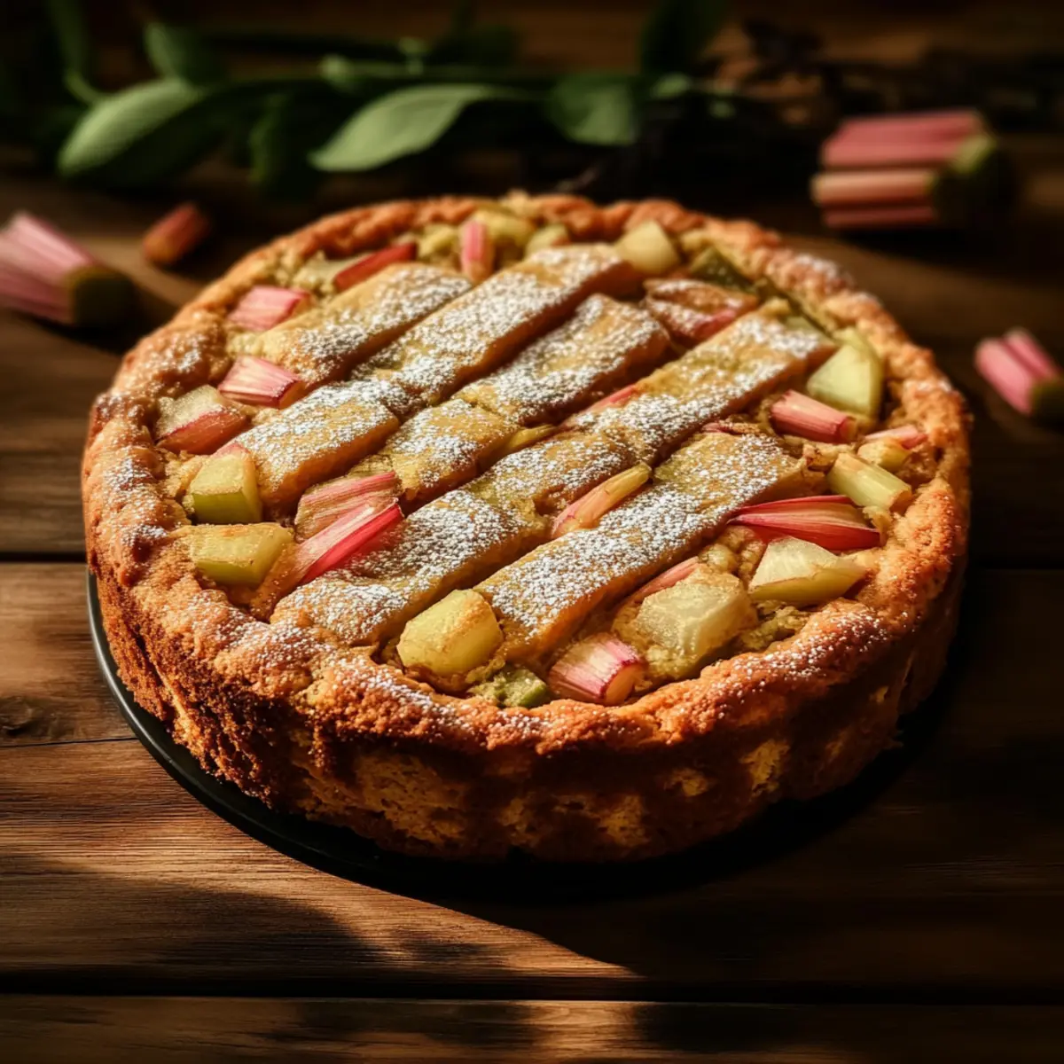 Delightfully Easy Norwegian Rhubarb Cake for Your Coffee Break