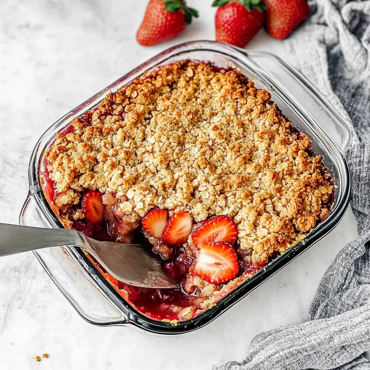 Deliciously Healthy Strawberry Rhubarb Crisp for Summer Bliss