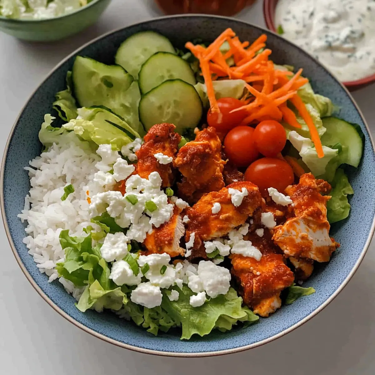 Delicious Buffalo Chicken Rice Bowls Ready in 30 Minutes