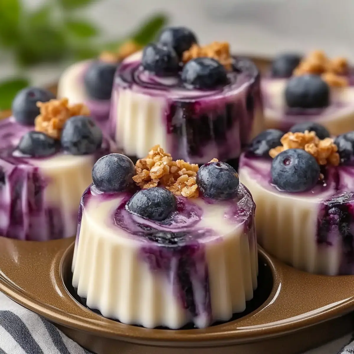 Blueberry Swirl Yogurt Bites: Delightfully Creamy Frozen Treats