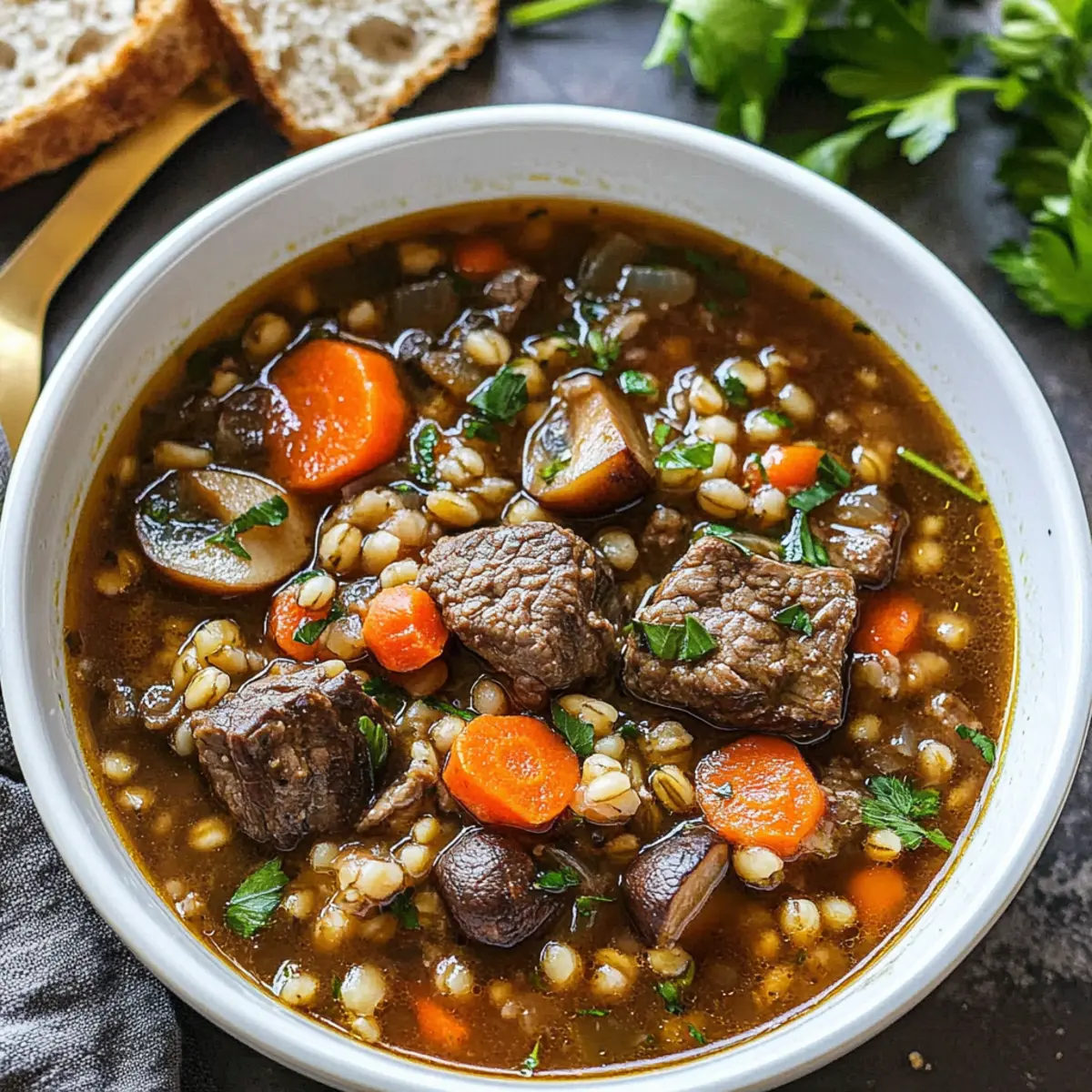 Cozy Up with Slow Cooker Beef Barley Stew Delight