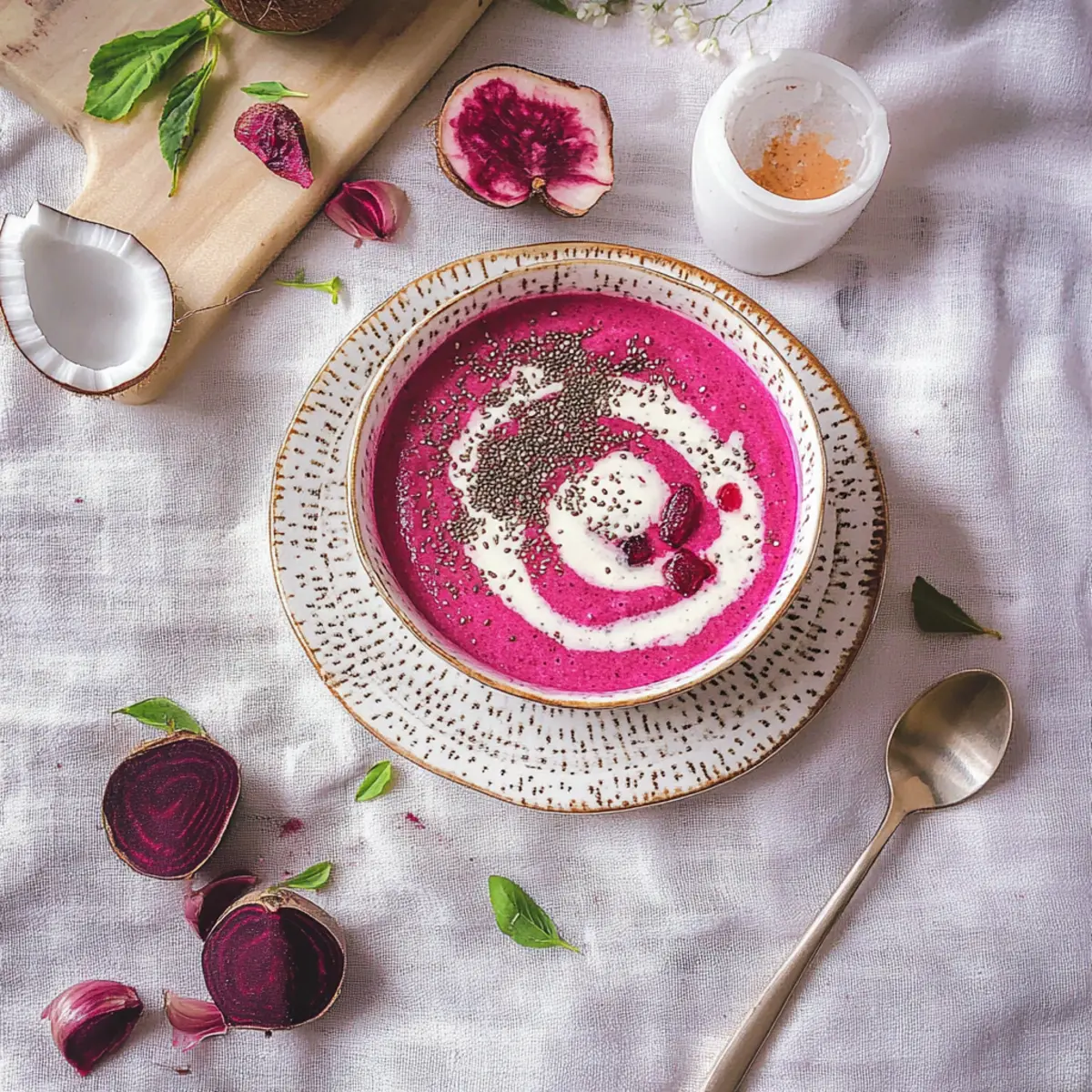 Savor the Love: Pink Beet Creamy Soup for Your Heart