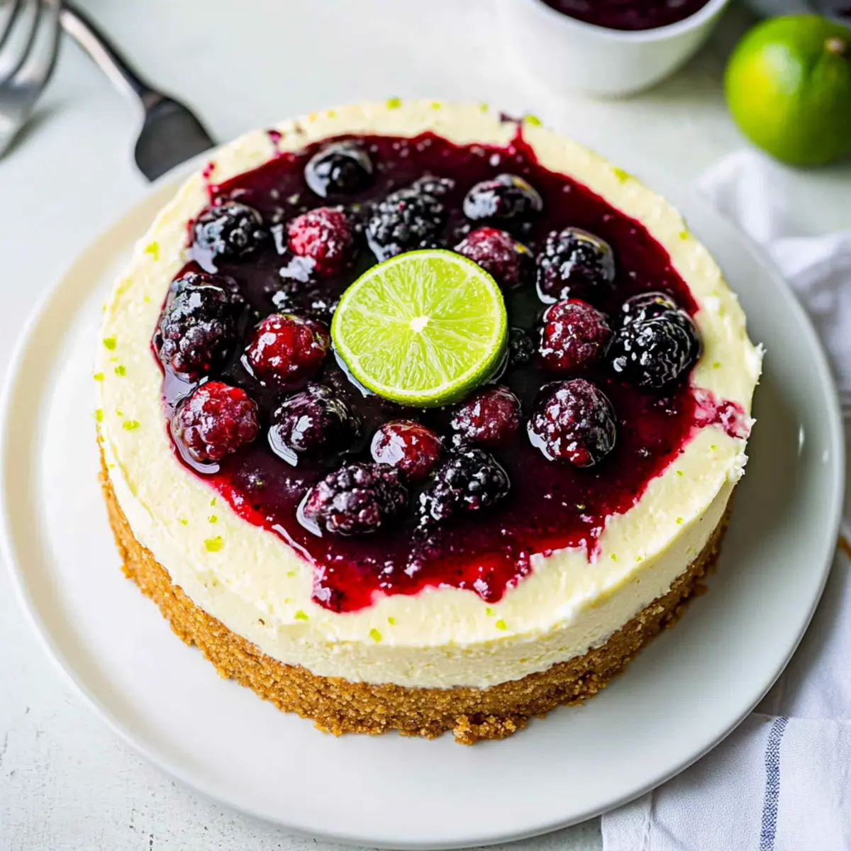 Lime Cheesecake with Triple Berry Sauce: A Sweet Escape
