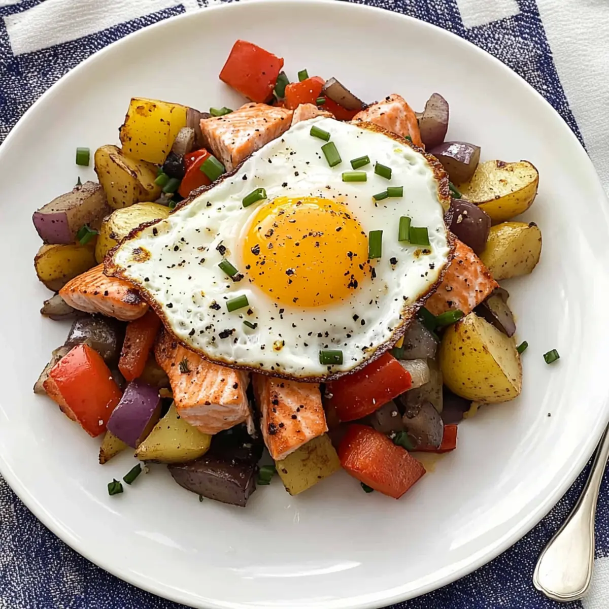 Delicious Salmon Hash with Sunny-Side Up Eggs to Kickstart Your Day