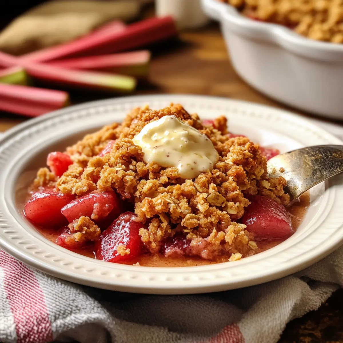Irresistible Rhubarb Crisp with Buttery Oat Topping