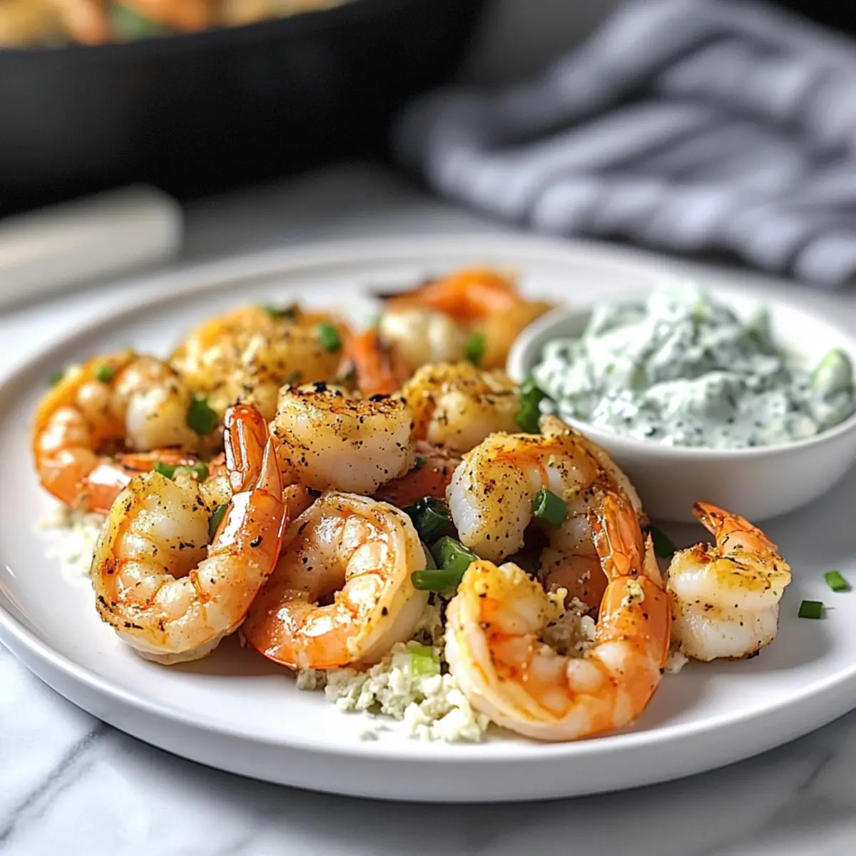 Zesty Pan Grilled Greek Shrimp with Cool Tzatziki Treat