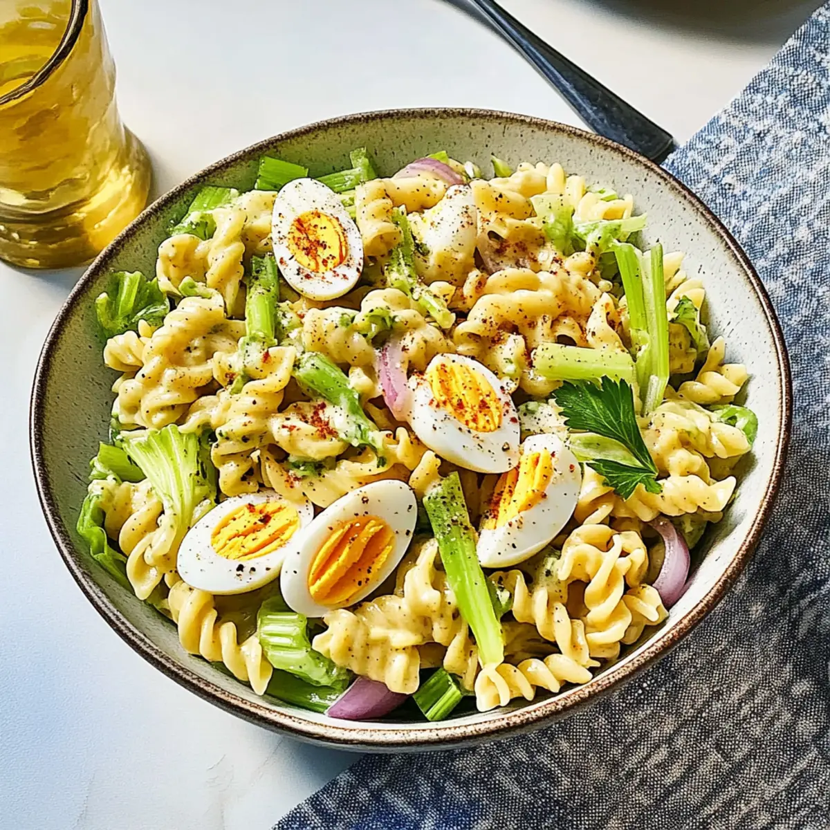 Deviled Eggs Pasta Salad: A Creamy Delight for Gatherings