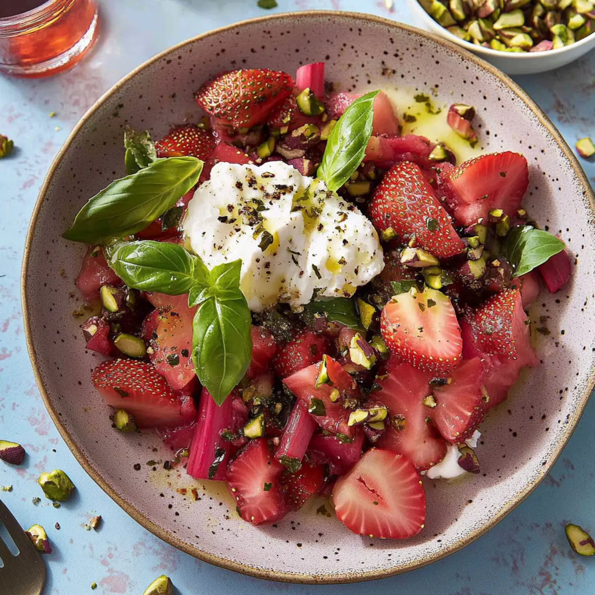 Delicious Pickled Rhubarb & Strawberry Salad for Spring Joy