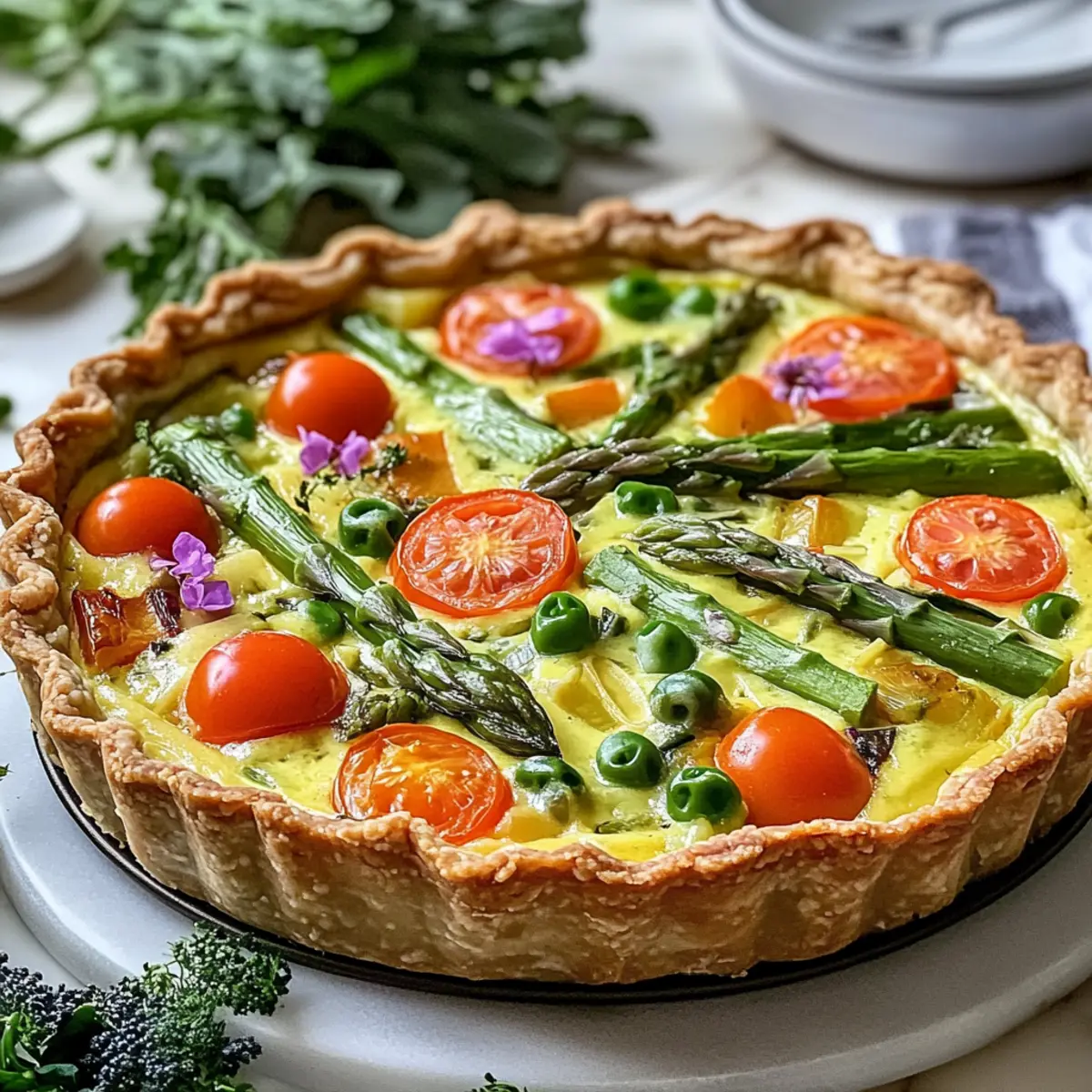 Delicious Vegan Spring Vegetable Quiche You’ll Love