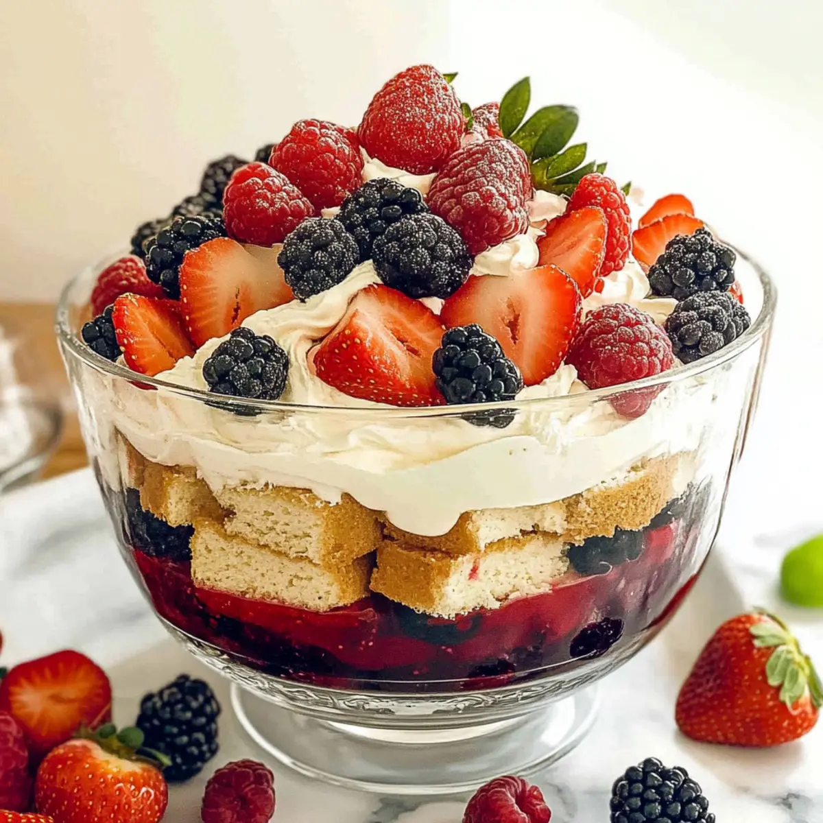Irresistibly Light Angel Food Berry Trifle for Sweet Cheer