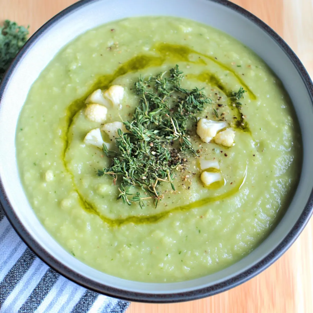 Creamy Cauliflower Kale Avocado Soup for Cozy Nights