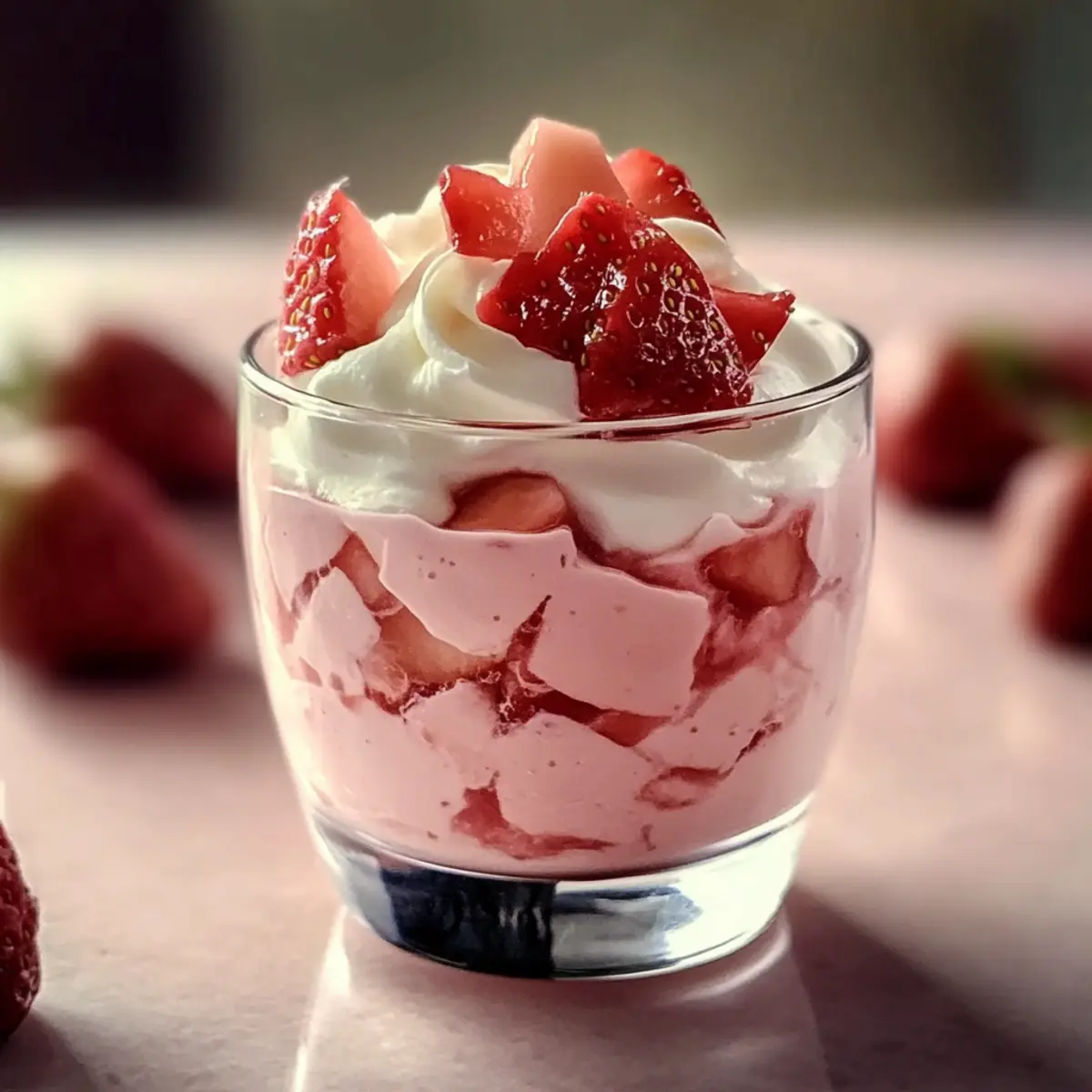 Strawberry Rhubarb Cream Delight: A Refreshing No-Bake Treat