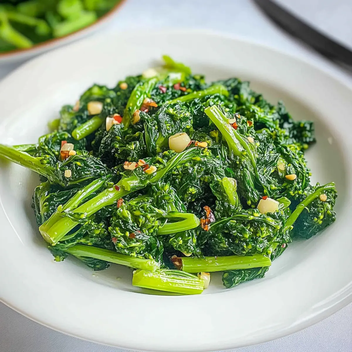 Garlic-Infused Rapini (Broccoli Rabe) for a Flavorful Vegan Side