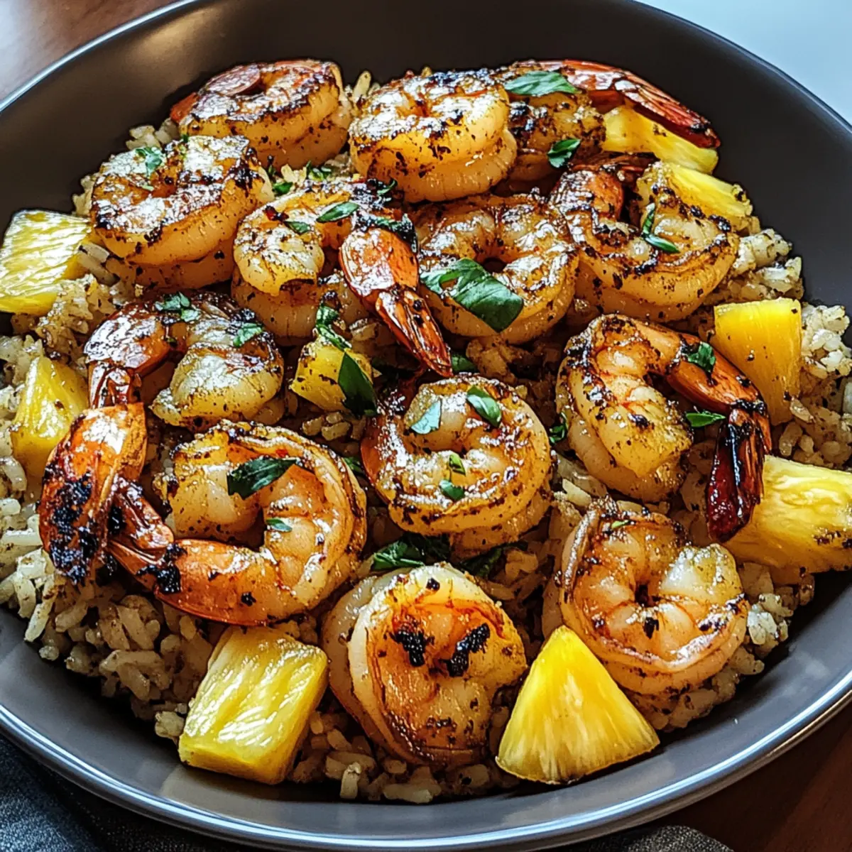 Jerk Shrimp & Pineapple Basil Rice for a Tropical Escape