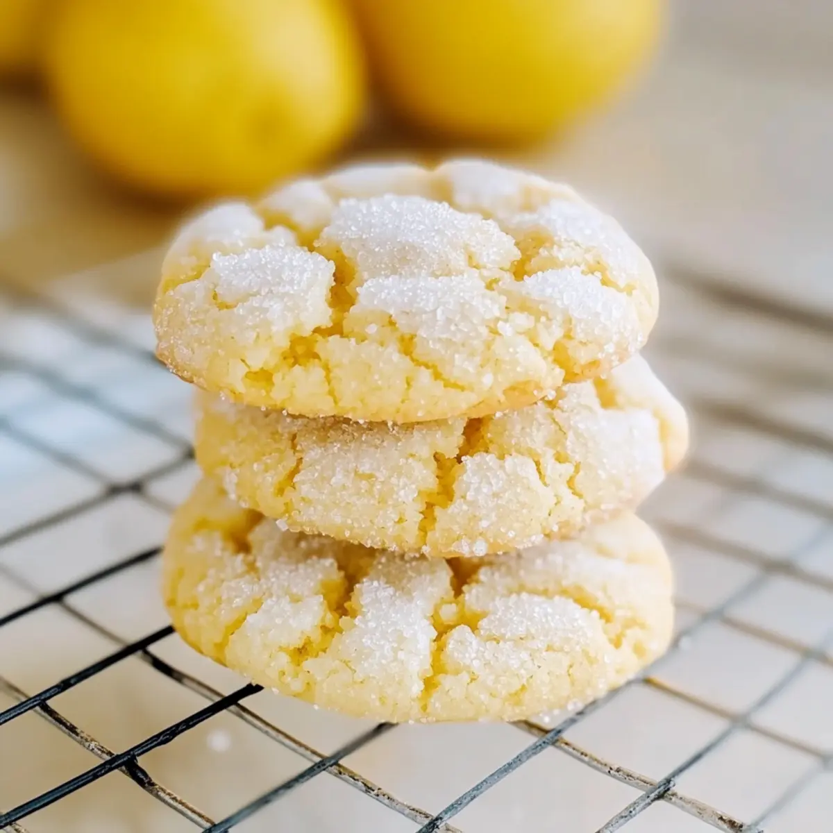 Lemon Crinkle Cookies Loaded with Zesty Sweetness