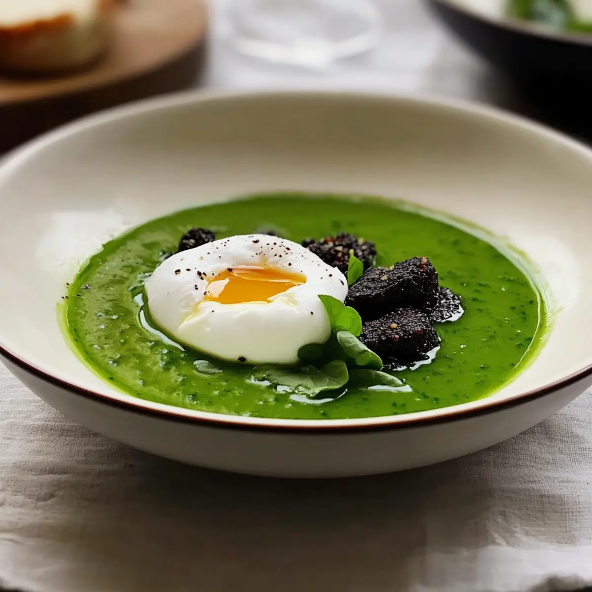 Warm Up with Creamy Watercress Soup With Poached Eggs Delight