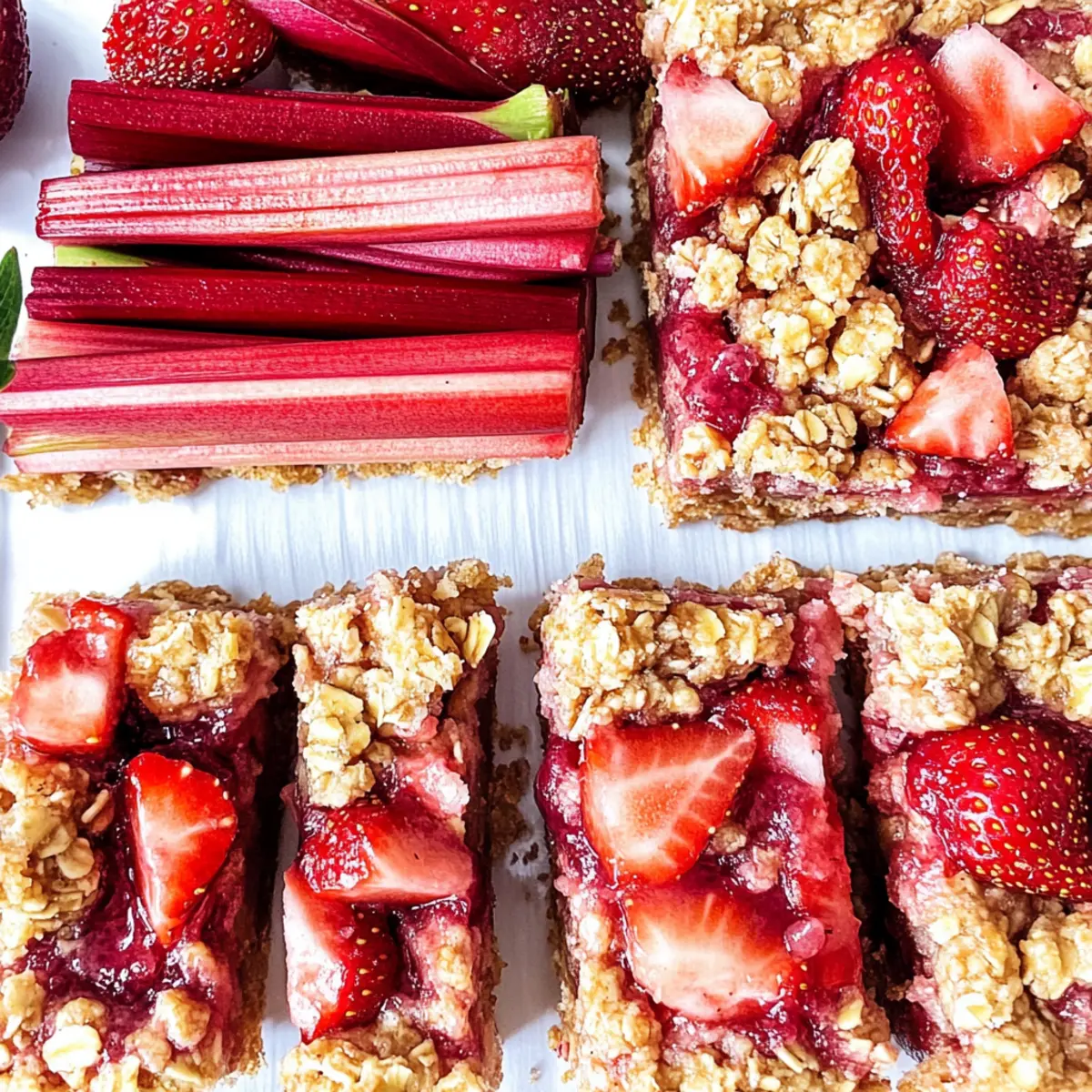 Delicious Strawberry Rhubarb Oatmeal Bars for Sweet Moments