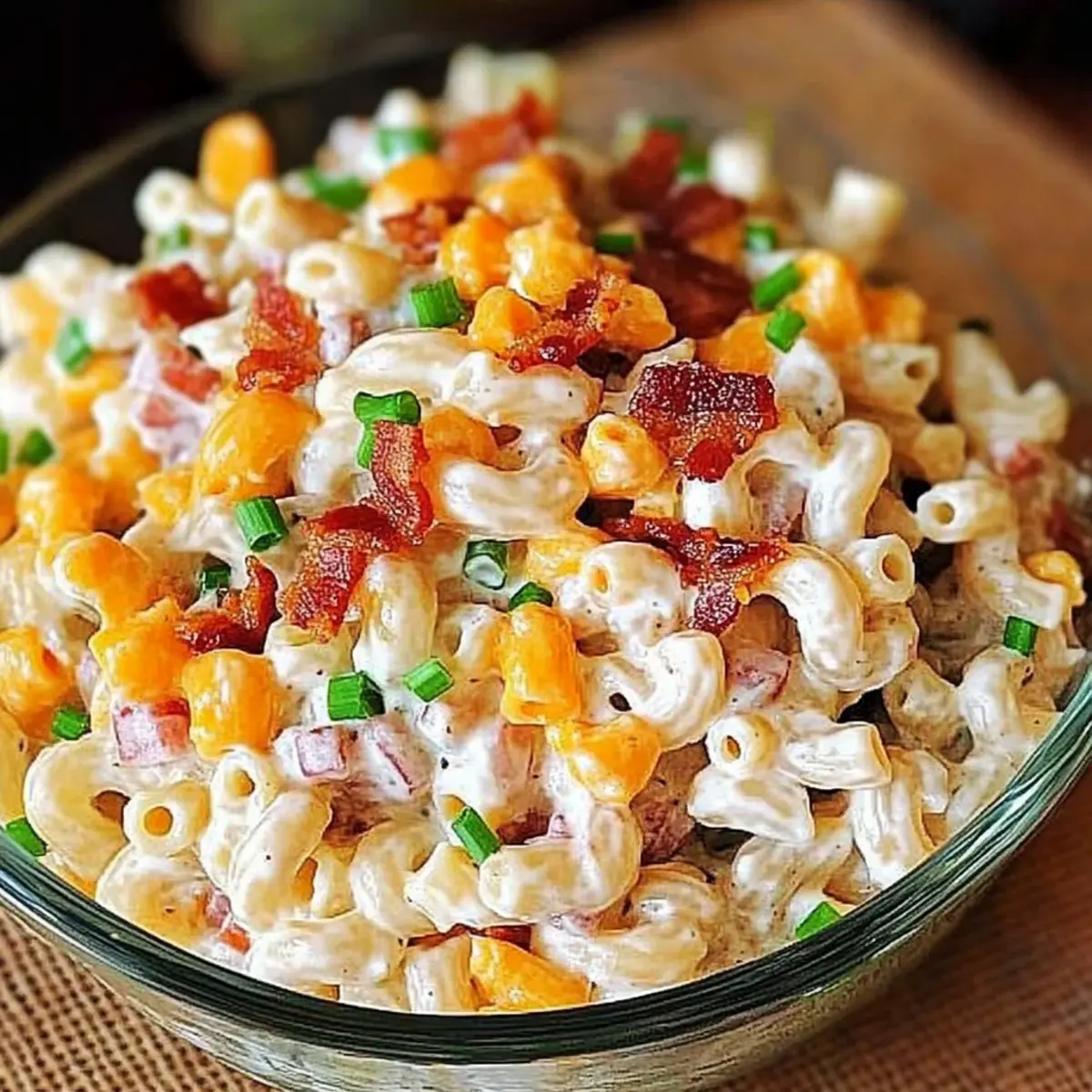 Loaded Baked Potato Macaroni Salad for Summer Bliss