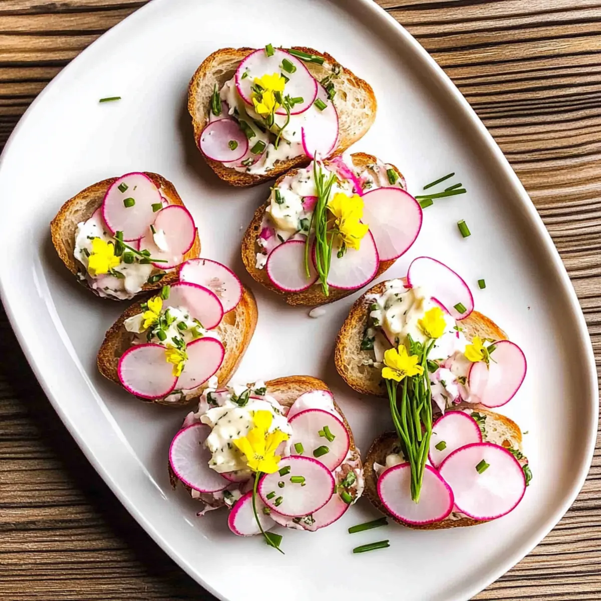Deliciously Fresh French Buttered Radish Toasts in 15 Minutes