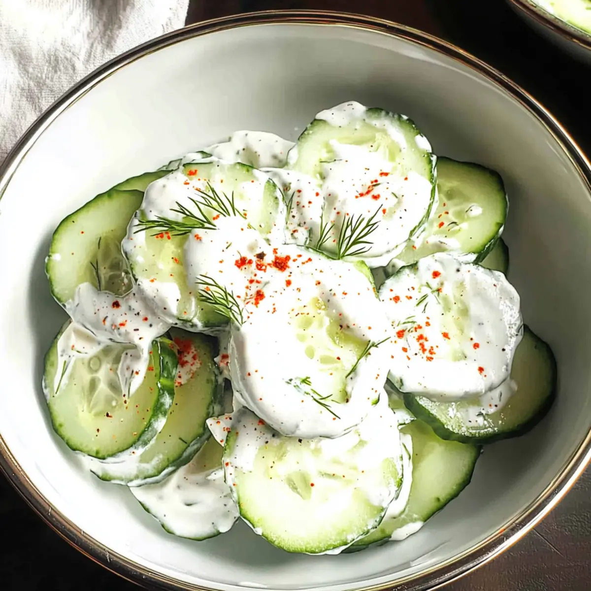 Refreshing Greek Yogurt Cucumber Salad for Hot Days
