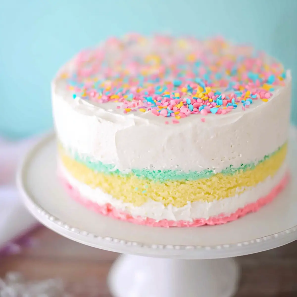 Vibrant Easter Cake Recipe with Fluffy Vanilla Bean Frosting