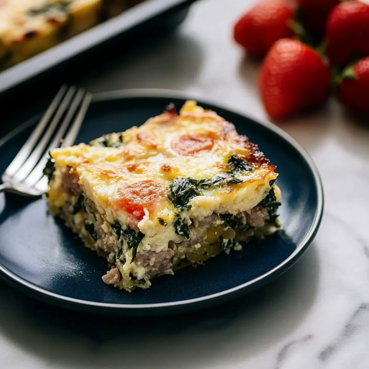 Light Sausage Spinach Egg Casserole for Easy Morning Joy