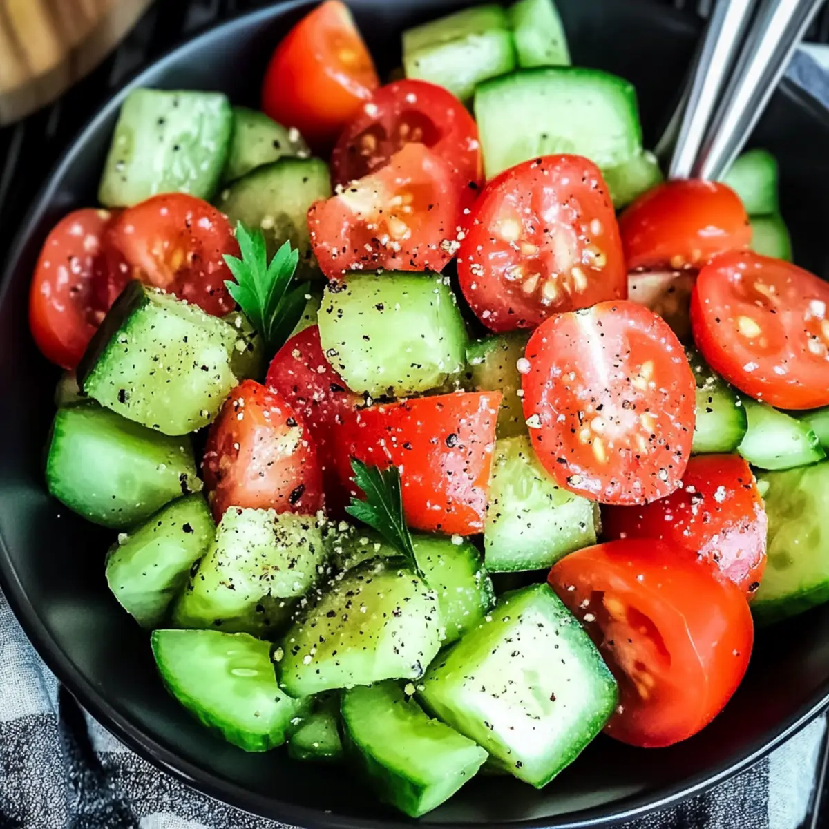 Cucumber and Tomatoes Salad: Refreshing Summer Delight