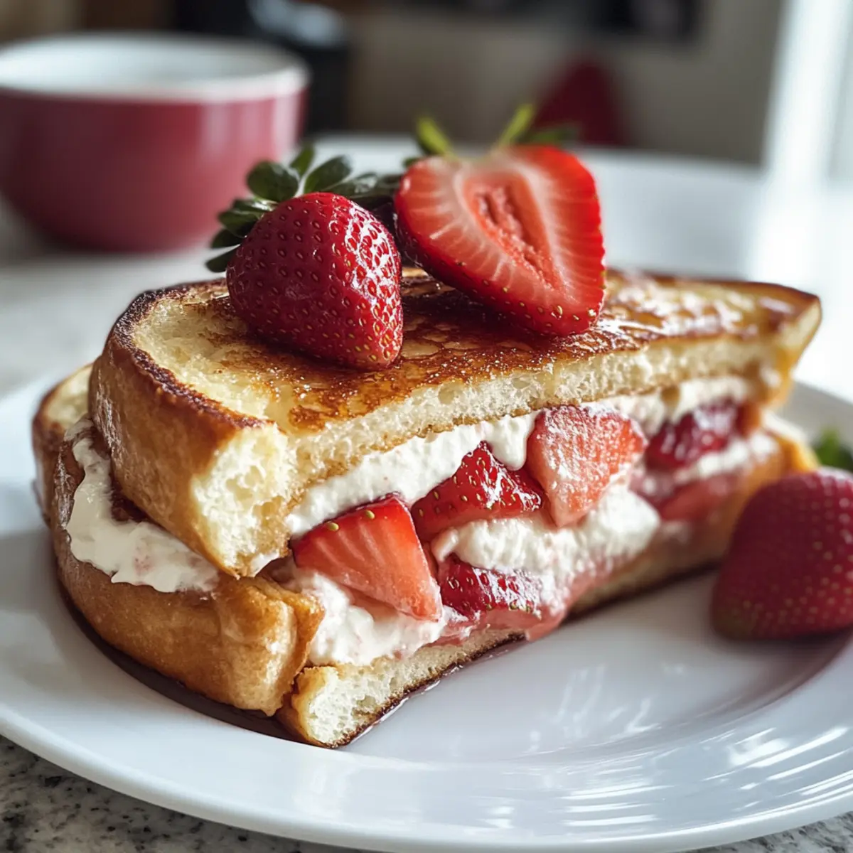 Irresistible Strawberry Cheesecake Stuffed French Toast Recipe
