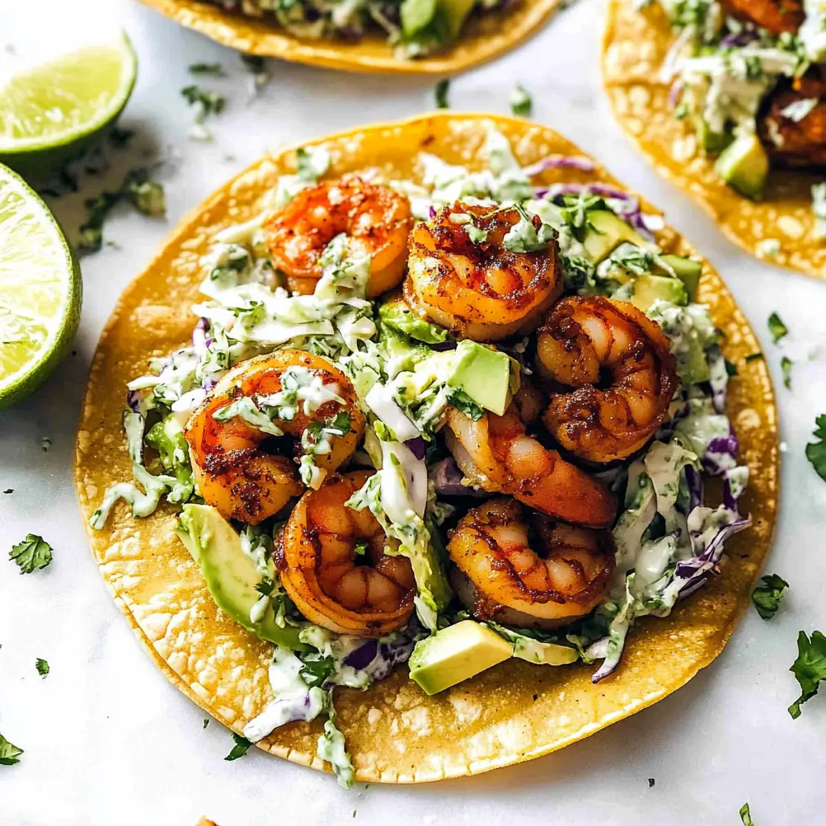 Spicy Shrimp Tacos with Garlic Cilantro Lime Slaw Made Easy
