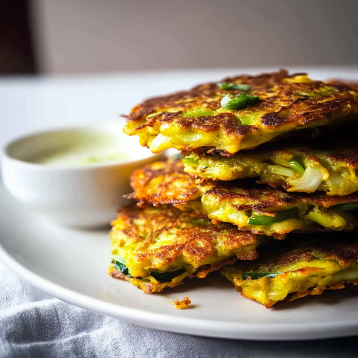 Crispy Gluten-Free Leek Fritters for Easy Snacking Delight