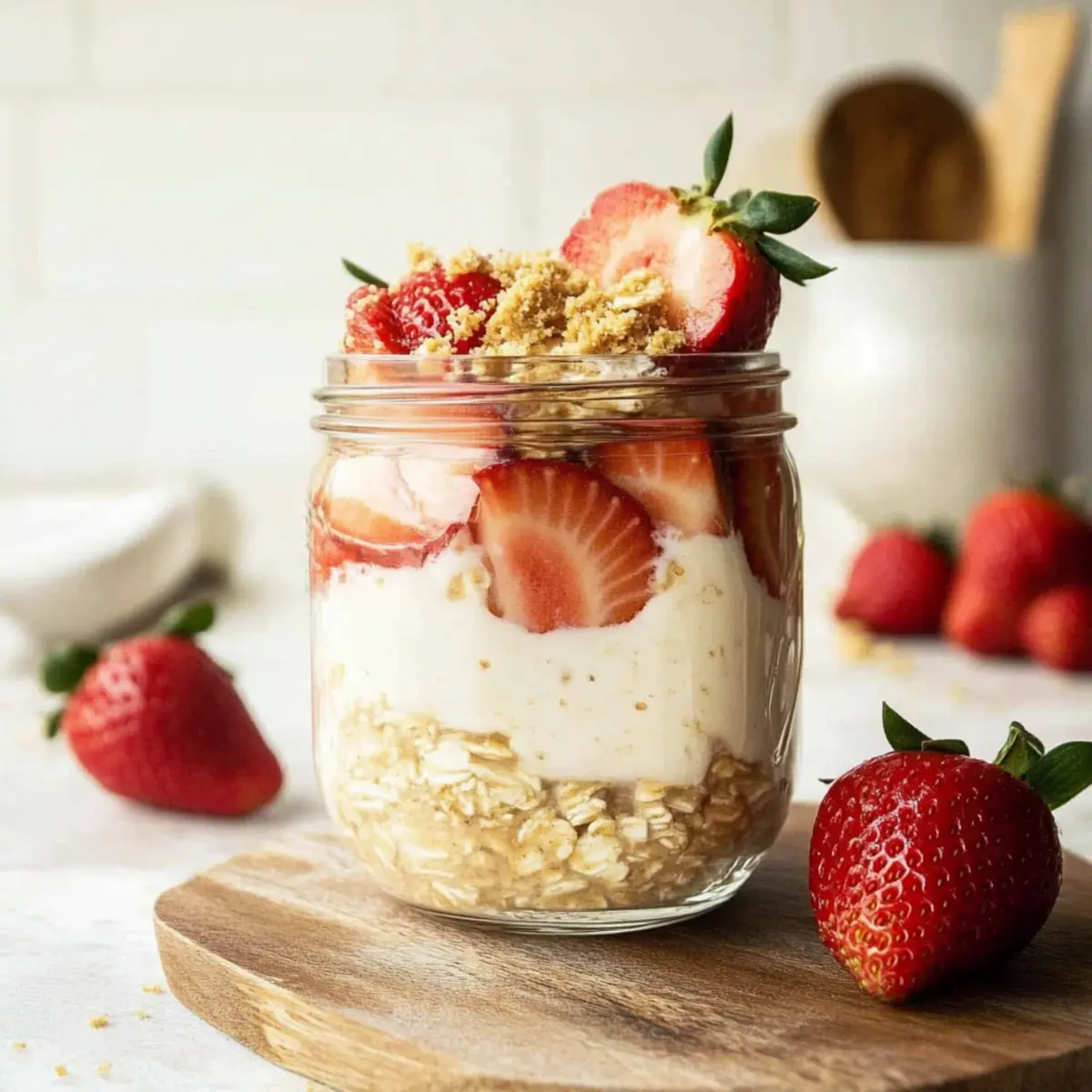 Strawberry Cheesecake Overnight Oats for a Sweet Start
