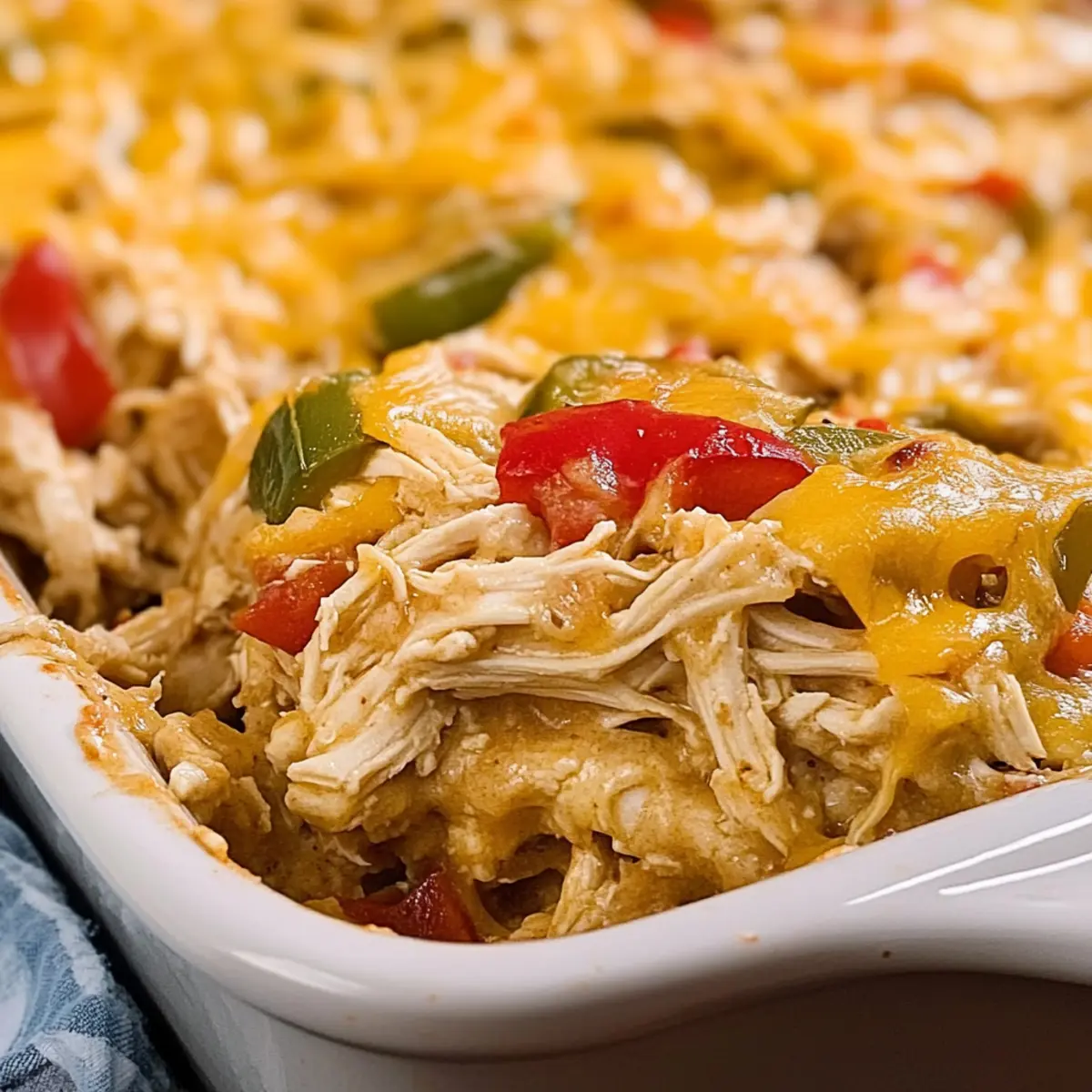 Melt-in-Your-Mouth Chicken Fajita Casserole Delight