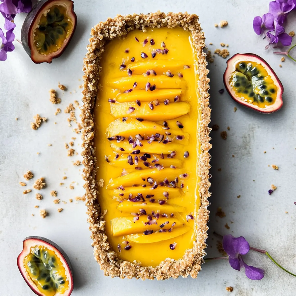 Vegan Mango Passion Fruit Tart: A Refreshing Summer Treat