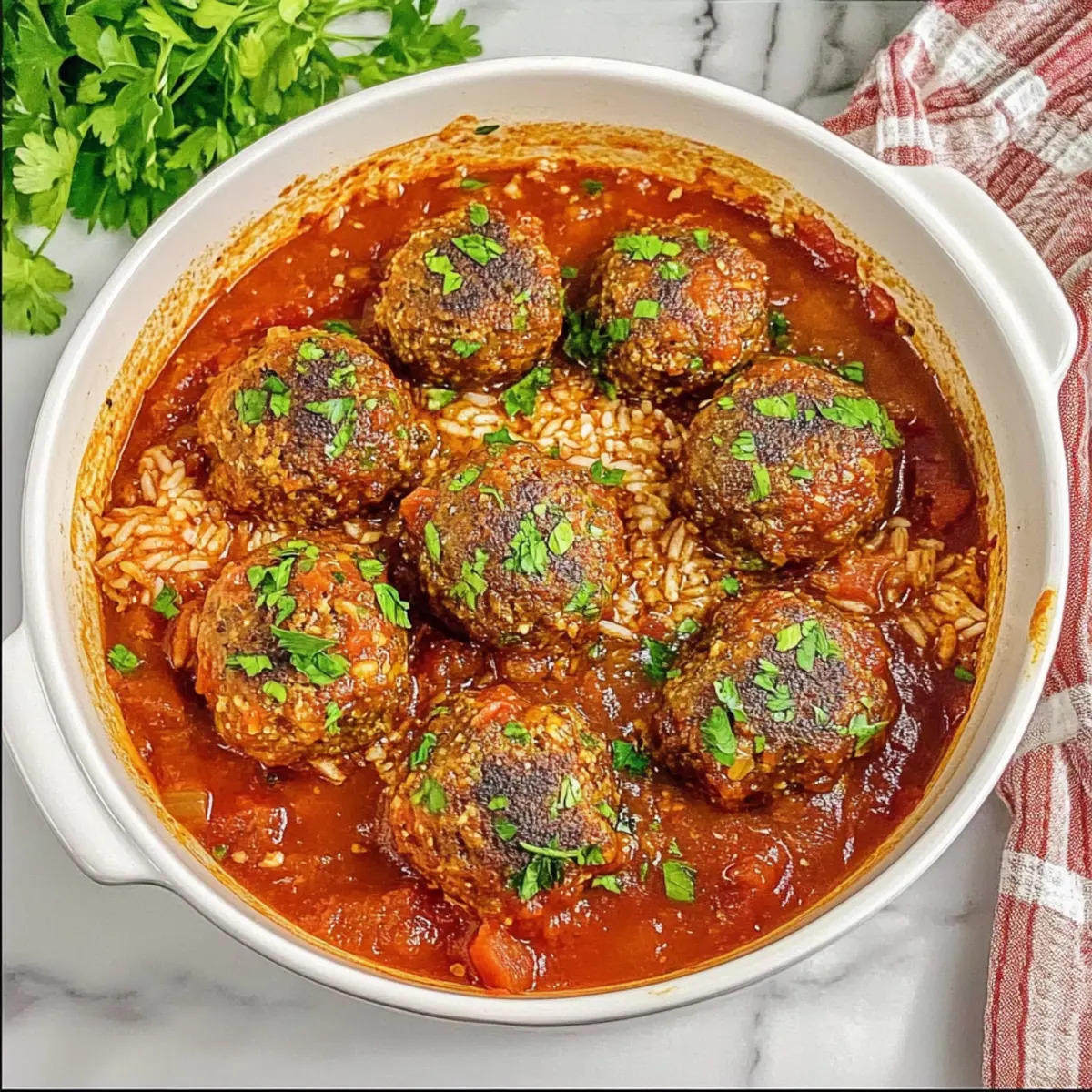 Delicious Porcupine Meatballs with Rice in Savory Sauce