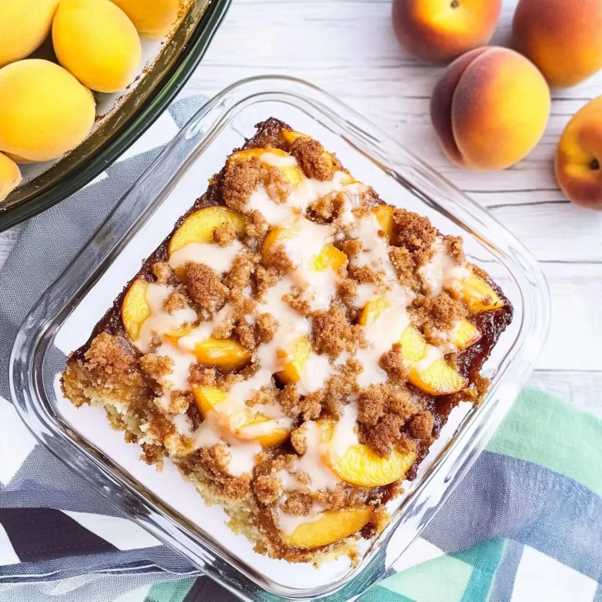 Peachy Perfection: Irresistible Streusel Cake Delight