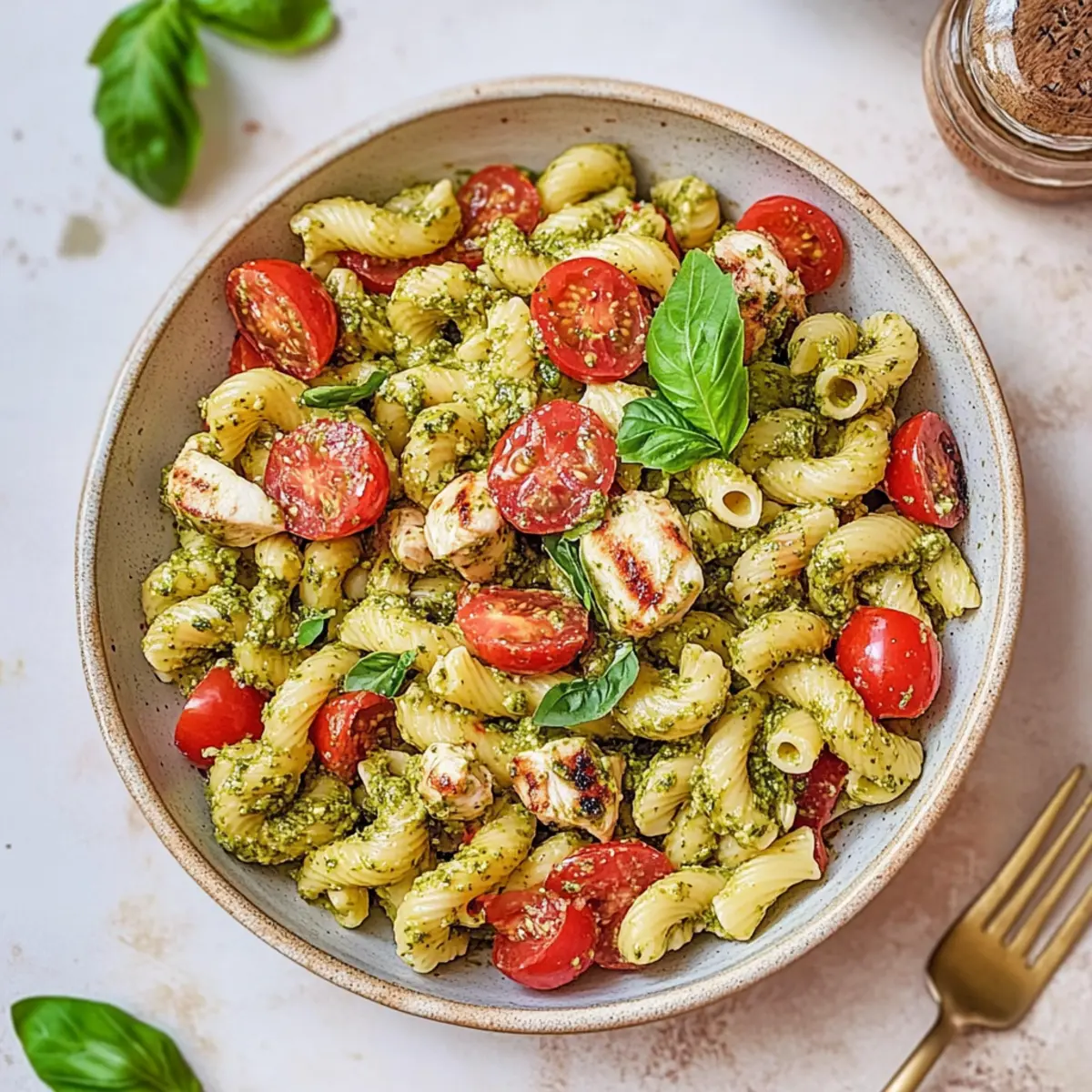 Delicious Chicken Pesto Pasta Salad Ready in 30 Minutes