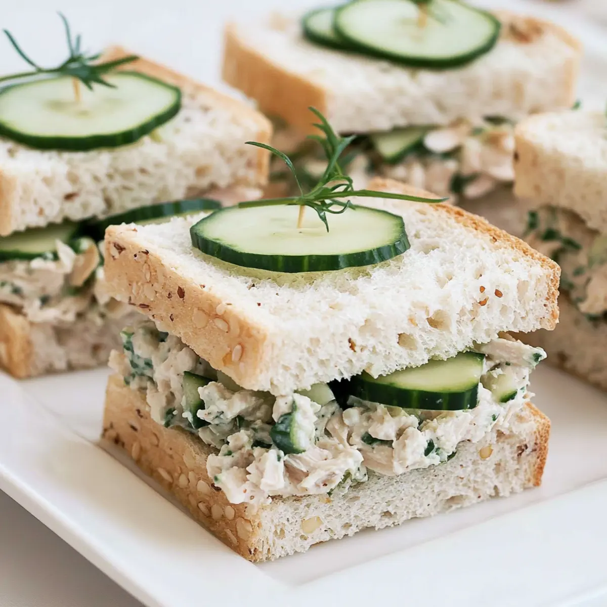 Delicious Herbed Chicken Salad Tea Sandwiches for Spring Gatherings