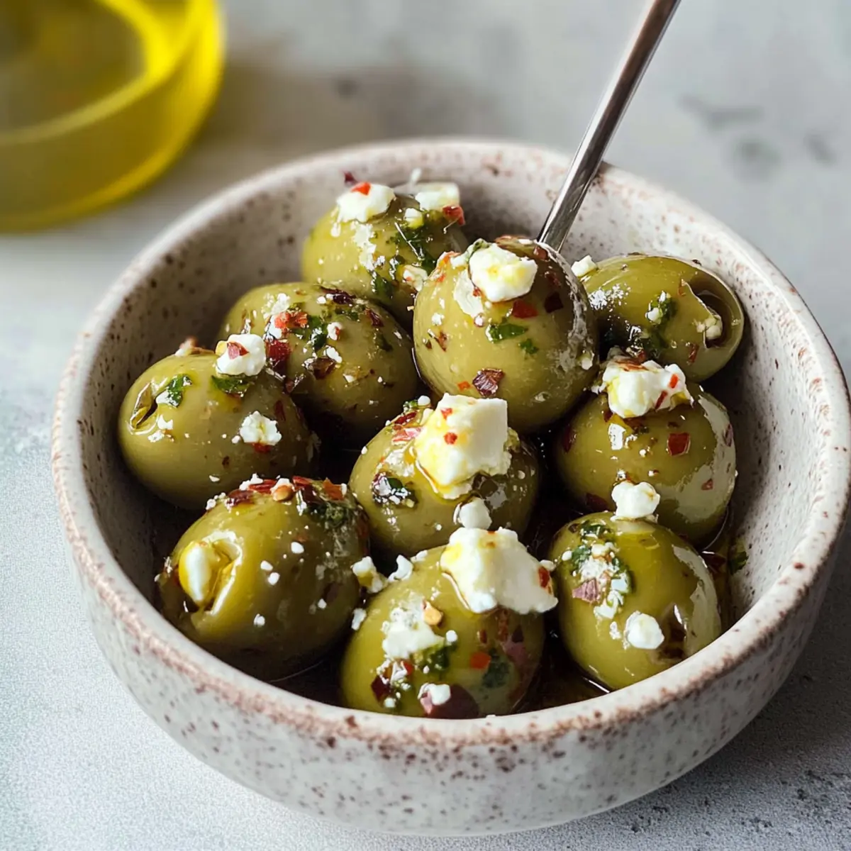 Irresistibly Zesty Spicy Feta Stuffed Olives Recipe
