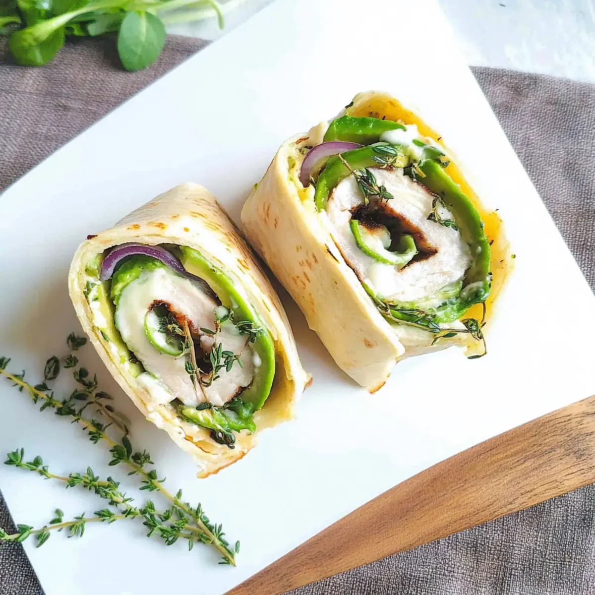Savory Turkey & Cheese Roll Ups with Creamy Thyme Twist