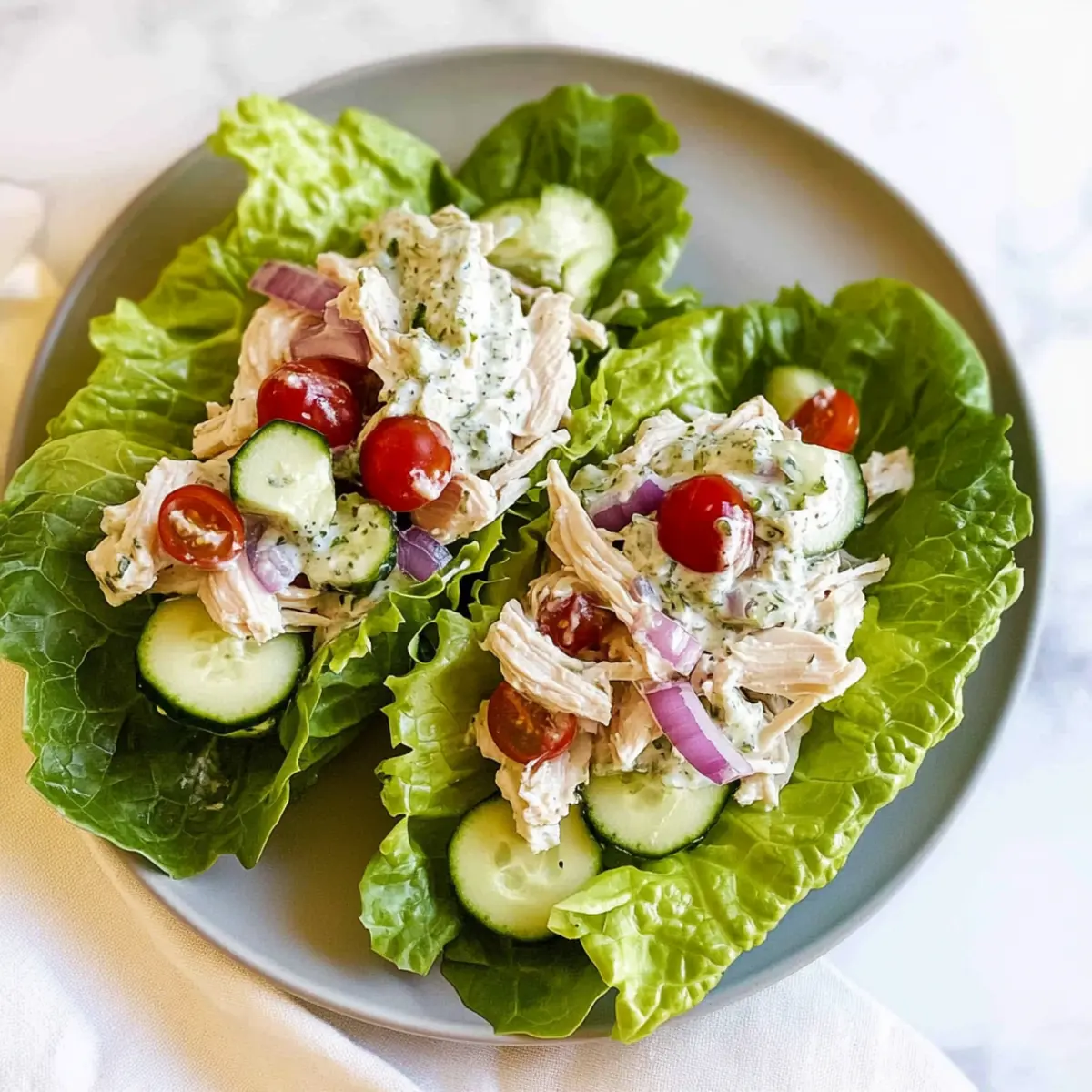 Delicious Greek Chicken Lettuce Wraps With Tzatziki in 15 Min