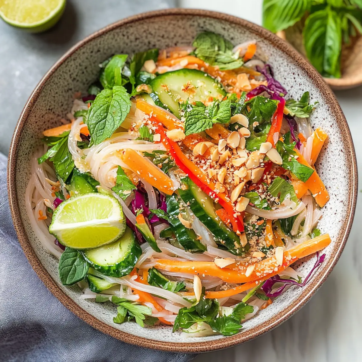 Vibrant Vegetable Rice Noodle Salad for a Fresh Summer Boost